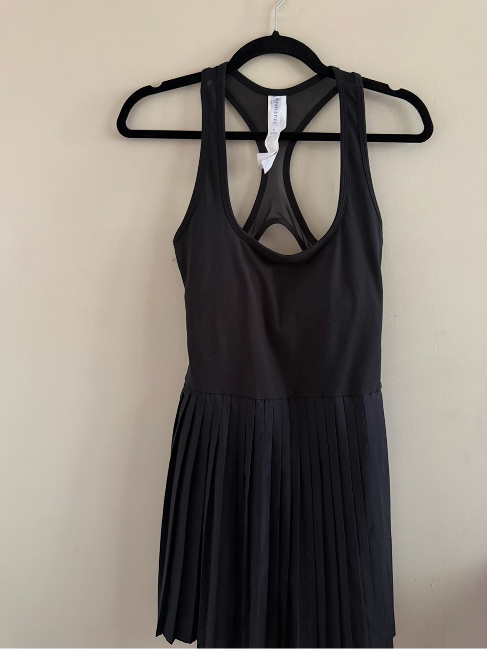 Fabletics Black Racerback Sports Bra with Mesh Back Athletic Dress